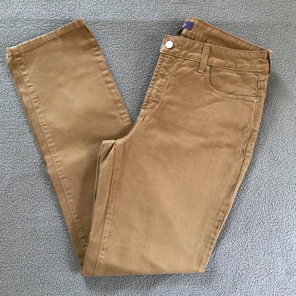 NYDJ  women skinny JEANS / PANTS SIZE  10 BEIGE.